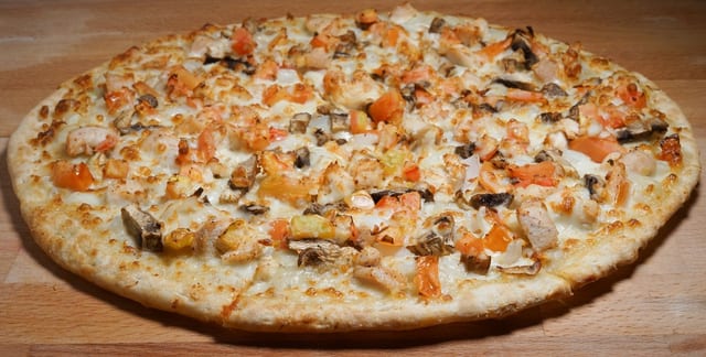 Alfredo Chicken Pizza.