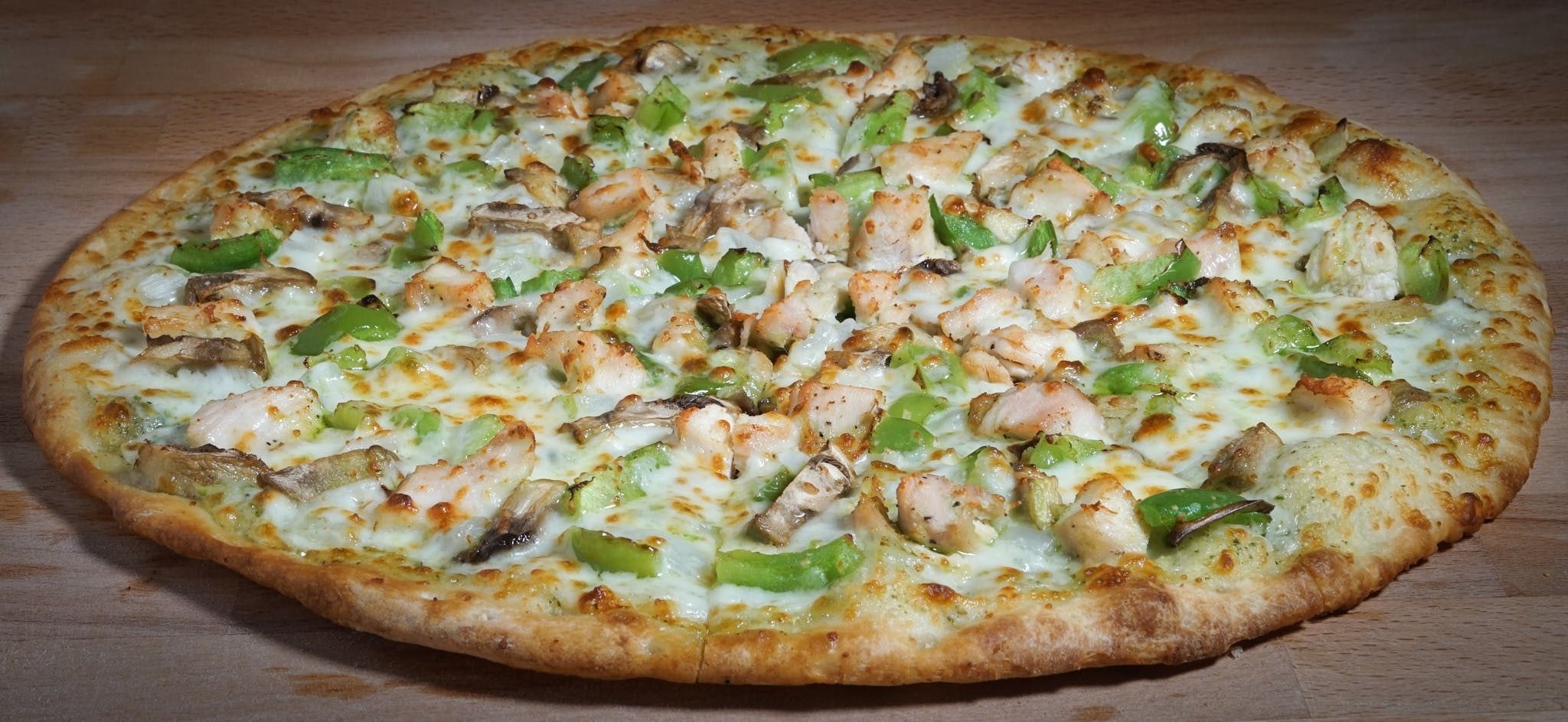 Pesto Chicken Pizza.