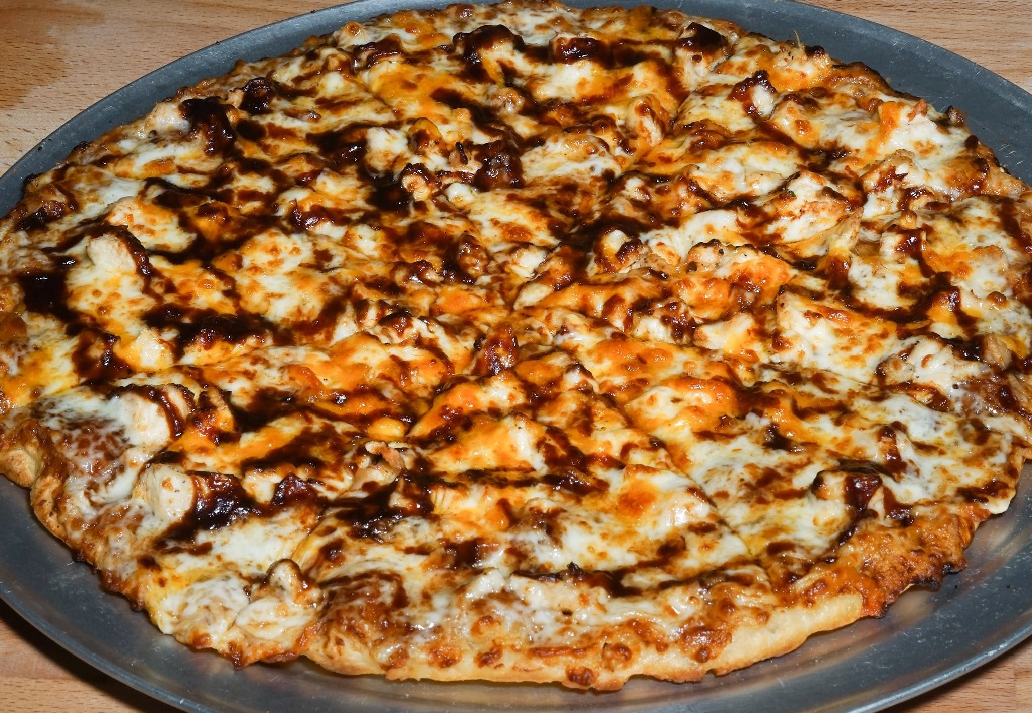 BBQ Chicken Pizza.